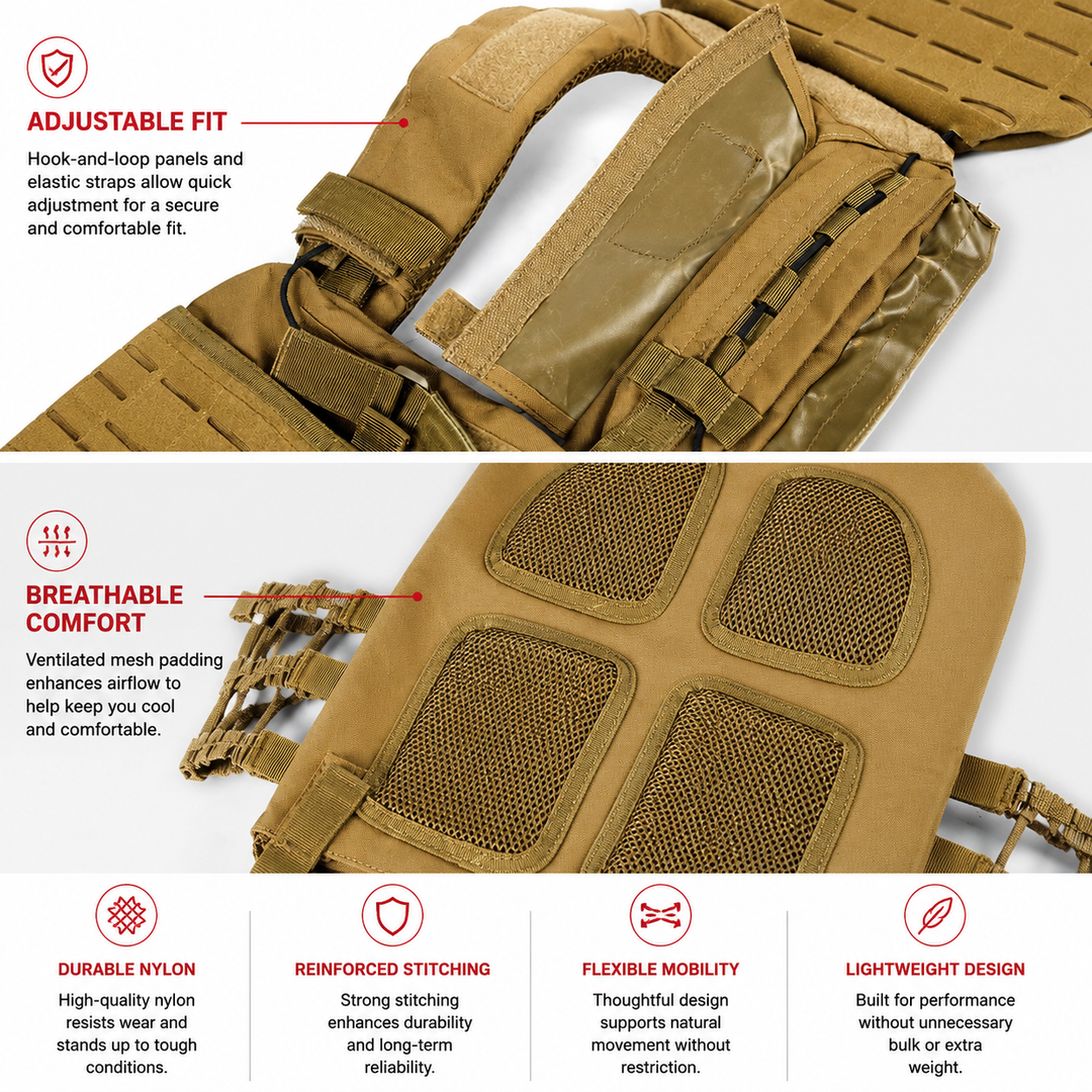 Premium Tactical Hunting Vest Camouflage 900D Weighted Plate Carrier Adjustable Fitness Combat Training Vest Outdoor Strength Endurance Gear Men