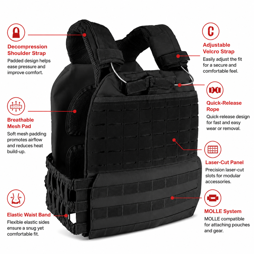 Premium Tactical Hunting Vest Camouflage 900D Weighted Plate Carrier Adjustable Fitness Combat Training Vest Outdoor Strength Endurance Gear Men