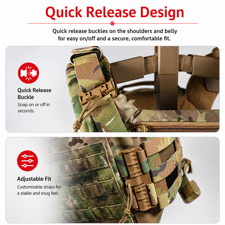 Premium Tactical Plate Carrier Vest K19 MOLLE Hunting Vest Quick Release Adjustable Cummerbund Airsoft Combat Gear SAPI ESAPI Compatible Vest