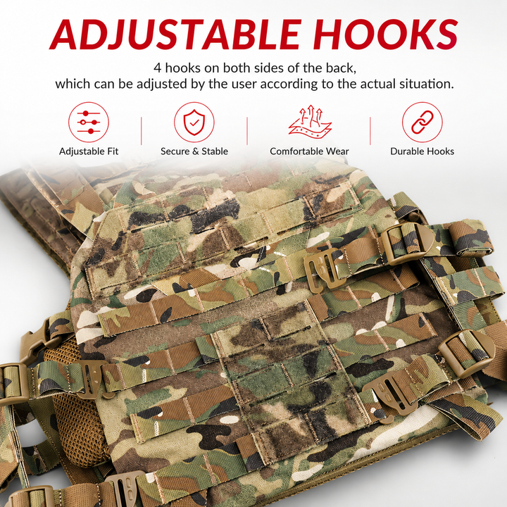 Premium Tactical Plate Carrier Vest K19 MOLLE Hunting Vest Quick Release Adjustable Cummerbund Airsoft Combat Gear SAPI ESAPI Compatible Vest