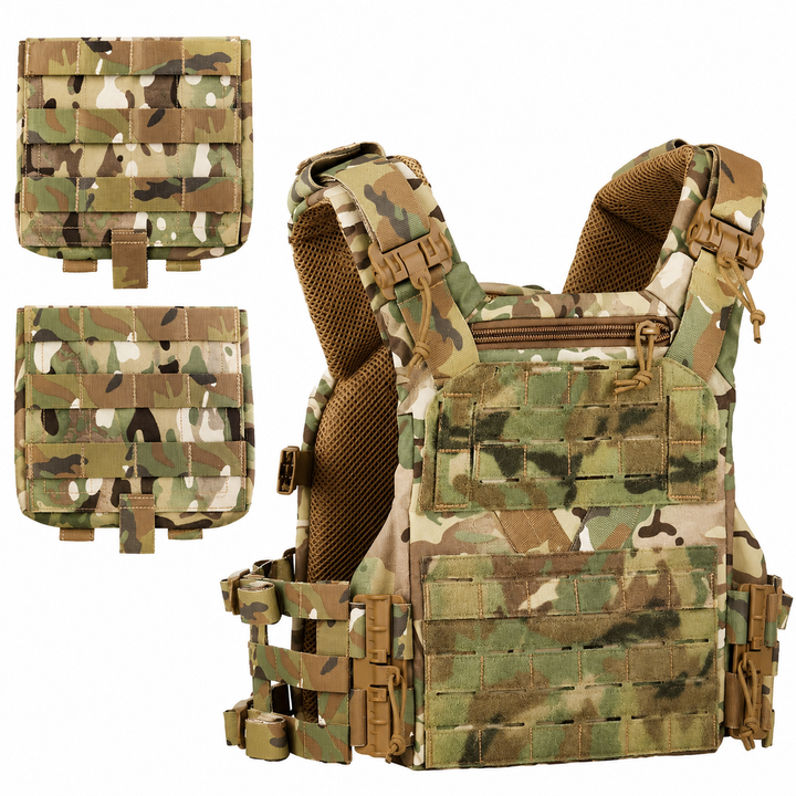 Premium Tactical Plate Carrier Vest K19 MOLLE Hunting Vest Quick Release Adjustable Cummerbund Airsoft Combat Gear SAPI ESAPI Compatible Vest