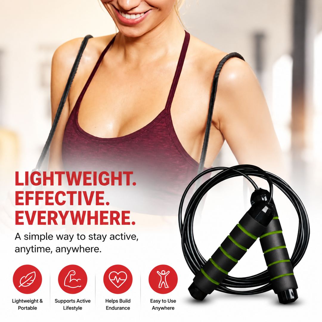 Premium Tangle-Free Jump Rope Adjustable 3m Speed Skipping Rope Ball Bearings Steel Wire PVC Coated Non Slip EVA Handles Gym Cardio Boxing Fitness