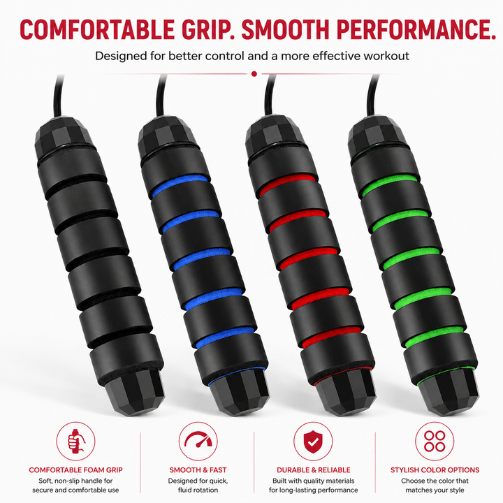 Premium Tangle-Free Jump Rope Adjustable 3m Speed Skipping Rope Ball Bearings Steel Wire PVC Coated Non Slip EVA Handles Gym Cardio Boxing Fitness
