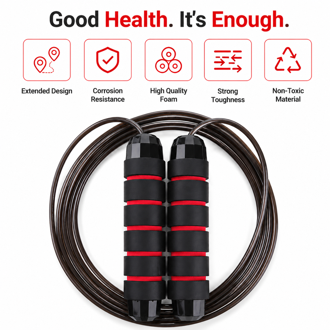 Premium Tangle-Free Jump Rope Adjustable 3m Speed Skipping Rope Ball Bearings Steel Wire PVC Coated Non Slip EVA Handles Gym Cardio Boxing Fitness