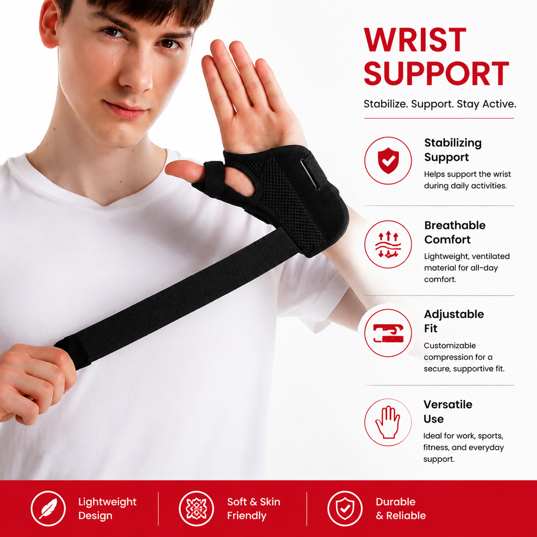 Premium Thumb Support Brace Compression Sleeve Wrist Support Breathable Adjustable Hand Support for Sports Work Daily Use 2 Pack
