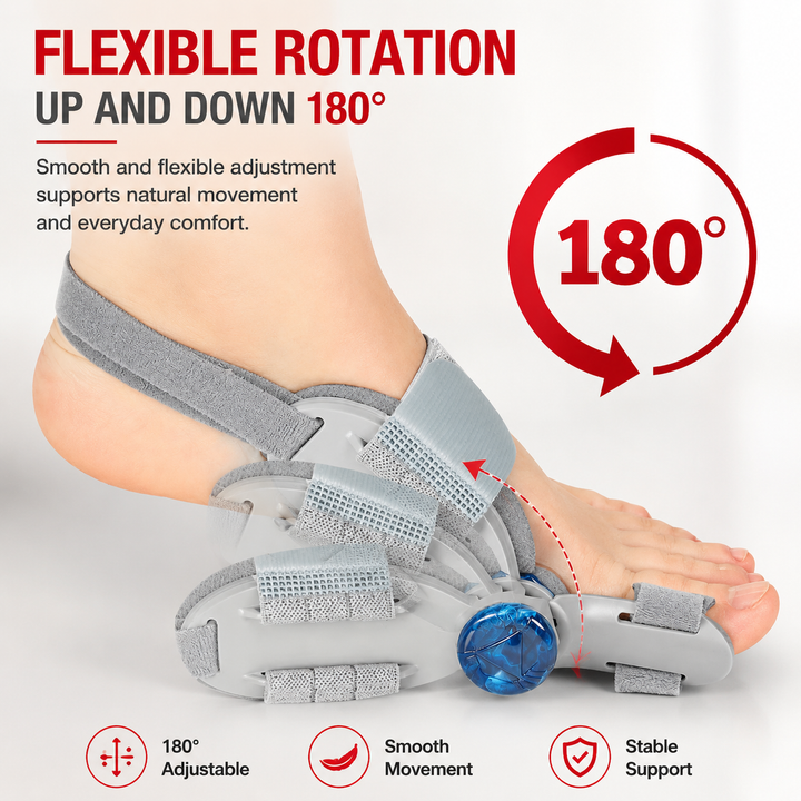 Premium Toe Alignment Support Adjustable Bunion Corrector Hallux Valgus Toe Separator Rotatable Splint Non Slip Big Toe Brace Daily Comfort Fit