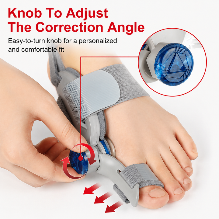 Premium Toe Alignment Support Adjustable Bunion Corrector Hallux Valgus Toe Separator Rotatable Splint Non Slip Big Toe Brace Daily Comfort Fit