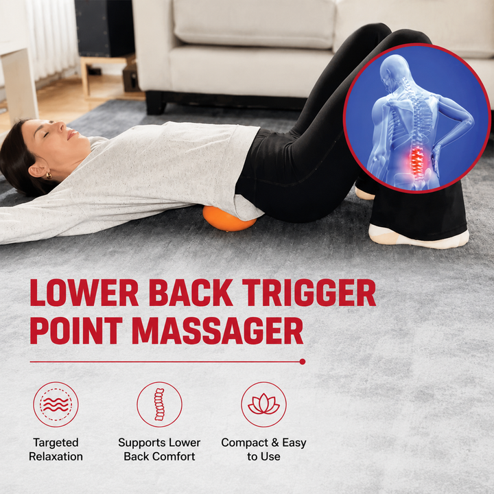 Premium Trigger Point Massager Tool Deep Tissue Massage Tool Back Hip Glute Psoas Release Body Massage Tool Portable Home Gym Travel Daily Use
