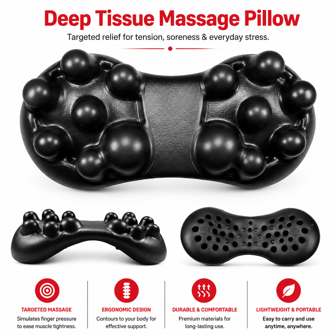 Premium Trigger Point Massager Tool Deep Tissue Muscle Release 14 Nodes Ergonomic Design for Lower Back Glutes Hips Gym Work Daily Use Portable