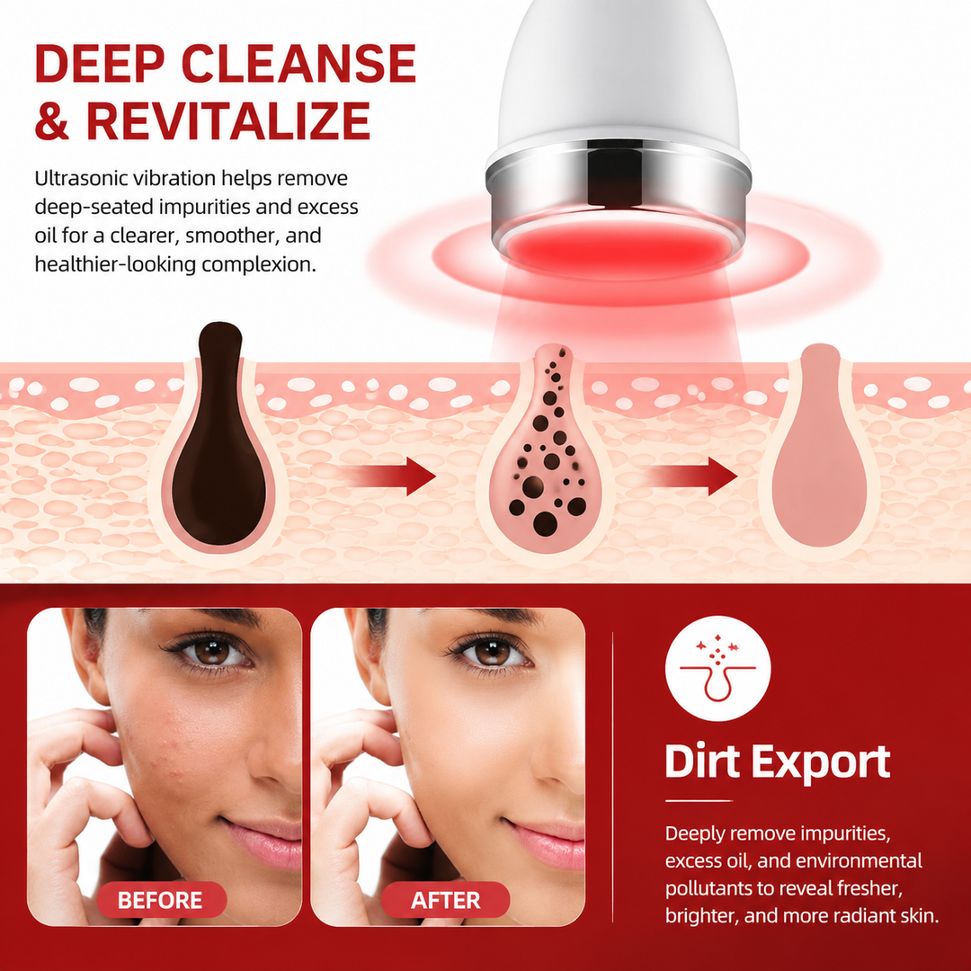 Premium Ultrasound Beauty Machine High Frequency Facial &amp; Eye Massager Ultrasonic Skin Cleansing Device Face Lifting SPA Skin Care Portable Beauty Tool