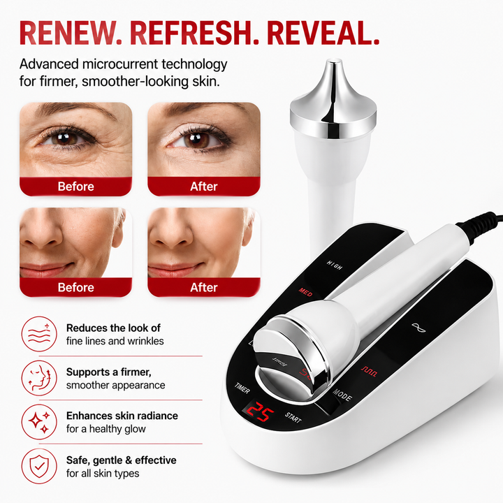 Premium Ultrasound Beauty Machine High Frequency Facial &amp; Eye Massager Ultrasonic Skin Cleansing Device Face Lifting SPA Skin Care Portable Beauty Tool