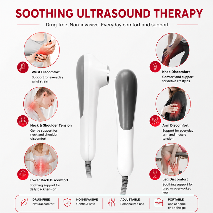 Premium Ultrasound Therapy Machine 1MHz Portable Physiotherapy Device for Joint Muscle Recovery Home Wellness Support Adjustable Power Levels Daily Use