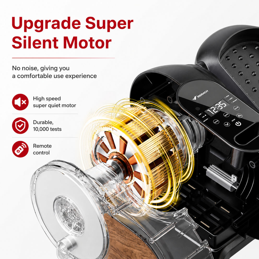 Premium Under Desk Elliptical Machine Electric Seated Pedal Exerciser Quiet Mini Elliptical Trainer 12 Speed LCD Display Remote Control Home Office Fitness