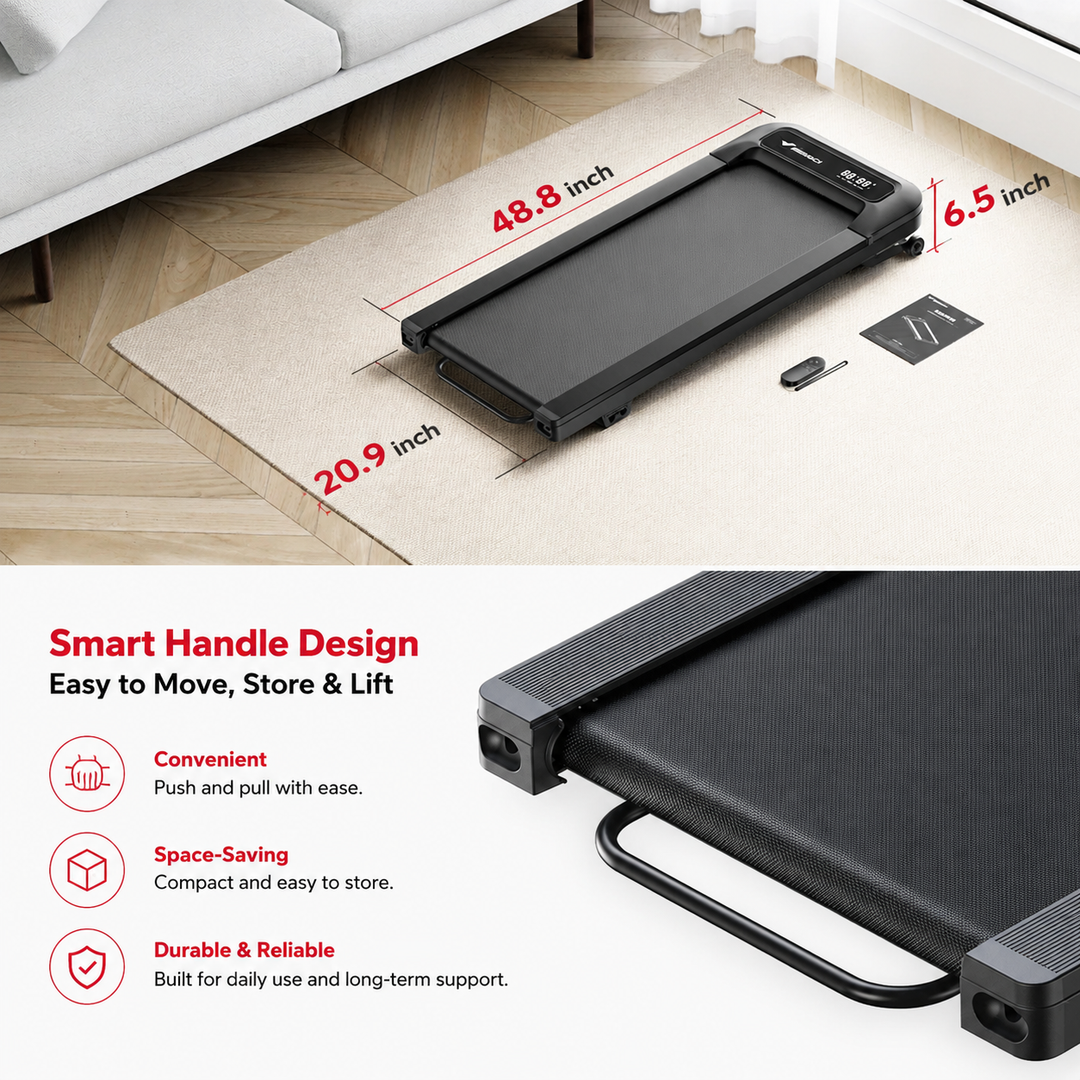 Premium Under Desk Walking Pad Treadmill 2.5HP Quiet Motor 9% Incline Bluetooth App Foldable Compact Home Office Fitness Treadmill Walking Machine