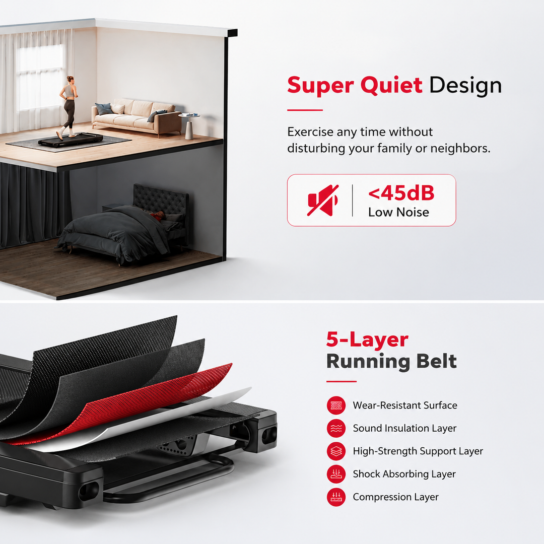 Premium Under Desk Walking Pad Treadmill 2.5HP Quiet Motor 9% Incline Bluetooth App Foldable Compact Home Office Fitness Treadmill Walking Machine