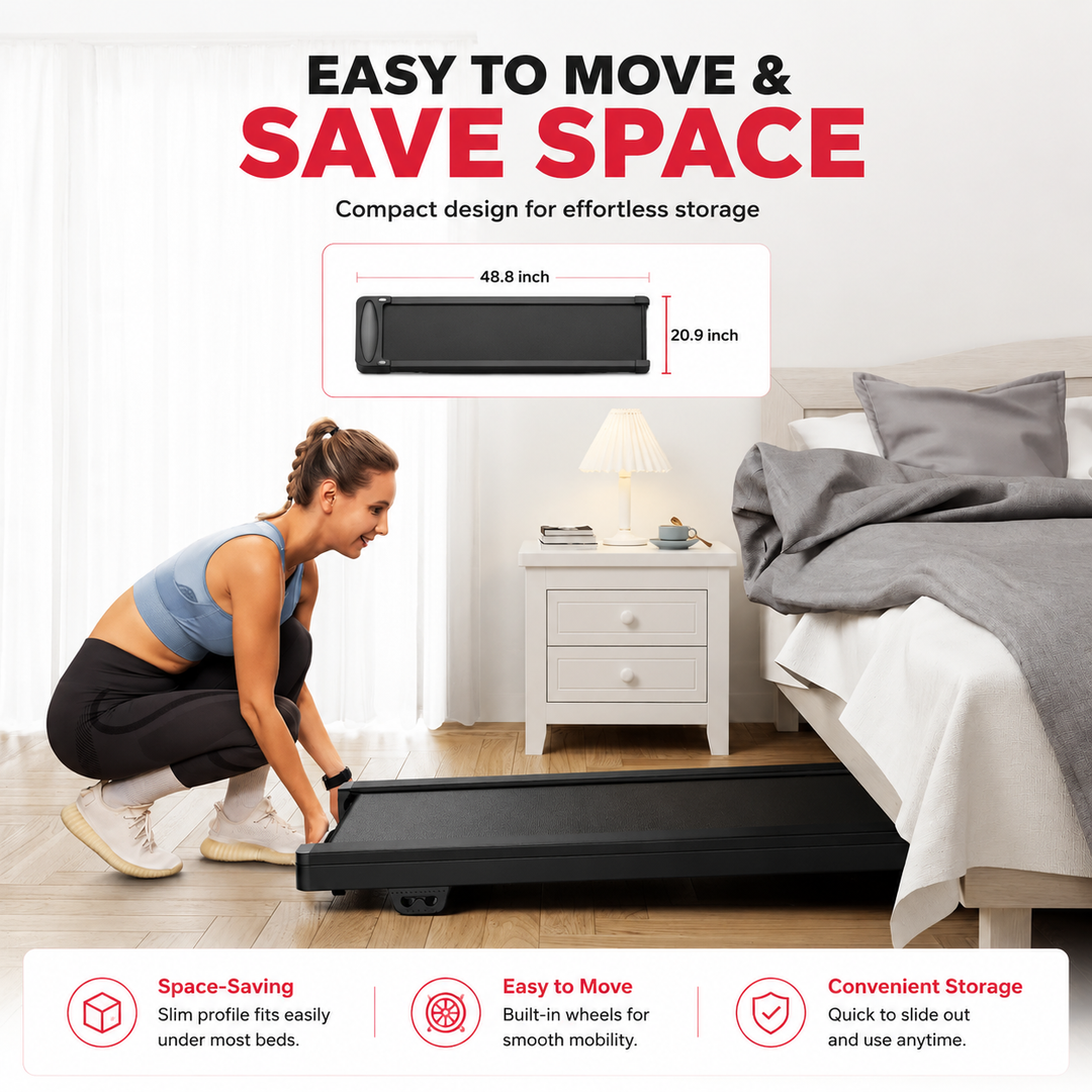 Premium Under Desk Walking Pad Treadmill 2.5HP Quiet Motor 9% Incline Bluetooth App Foldable Compact Home Office Fitness Treadmill Walking Machine