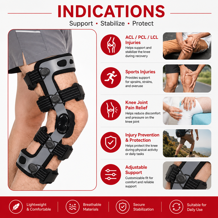 Premium Unloader Knee Brace Arthritis Pain Relief Knee Support ROM Stabilizer Adjustable Osteoarthritis Post Surgery Knee Brace FDA Registered