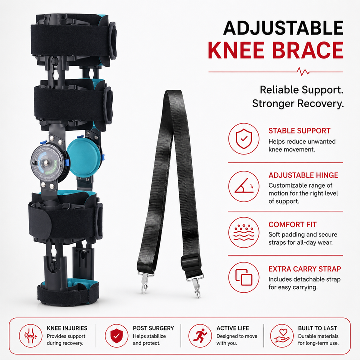 Premium Unloader Knee Brace Arthritis Pain Relief Knee Support ROM Stabilizer Adjustable Osteoarthritis Post Surgery Knee Brace FDA Registered