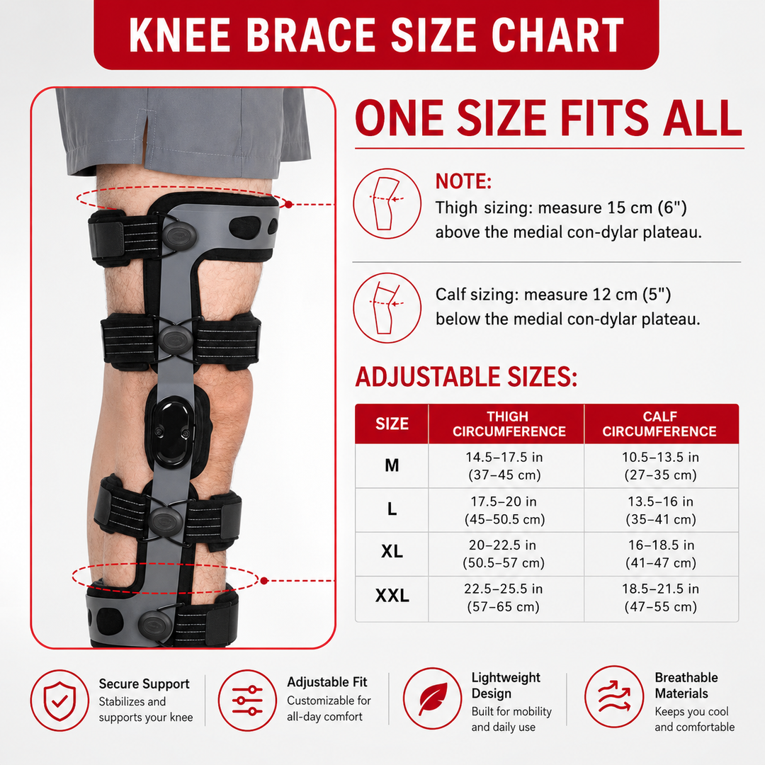 Premium Unloader Knee Brace Arthritis Pain Relief Knee Support ROM Stabilizer Adjustable Osteoarthritis Post Surgery Knee Brace FDA Registered