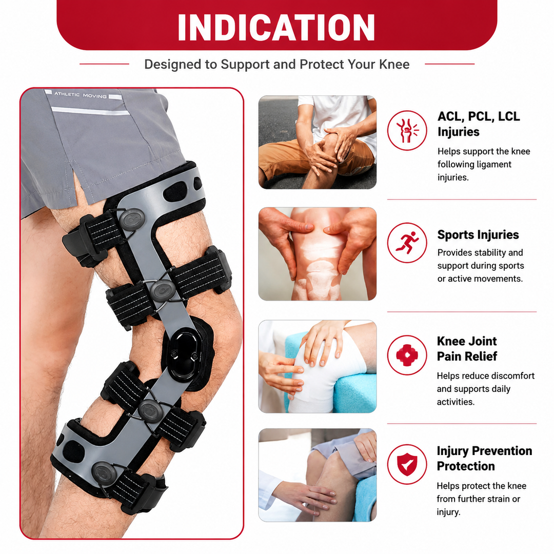 Premium Unloader Knee Brace Arthritis Pain Relief Osteoarthritis Support Adjustable ROM Stabilizer Post Surgery Knee Support Brace One Size FDA