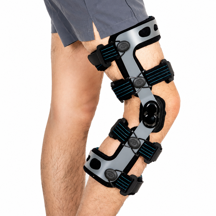 Premium Unloader Knee Brace Arthritis Pain Relief Osteoarthritis Support Adjustable ROM Stabilizer Post Surgery Knee Support Brace One Size FDA