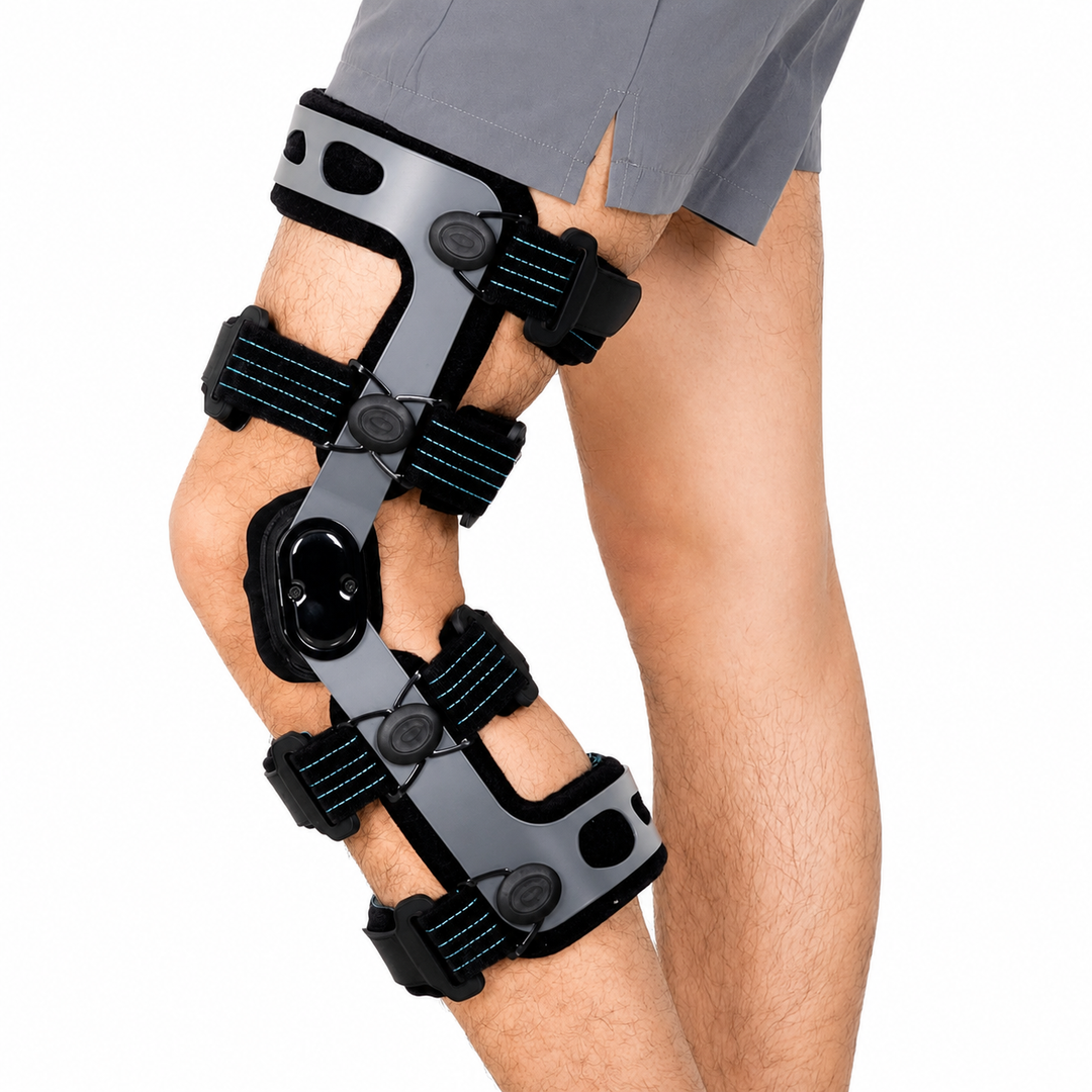 Premium Unloader Knee Brace Arthritis Pain Relief Osteoarthritis Support Adjustable ROM Stabilizer Post Surgery Knee Support Brace One Size FDA