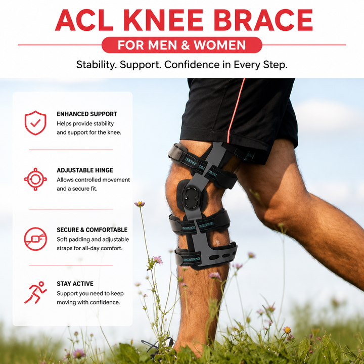 Premium Unloader Knee Brace Arthritis Pain Relief Osteoarthritis Support Adjustable ROM Stabilizer Post Surgery Knee Support Brace One Size FDA