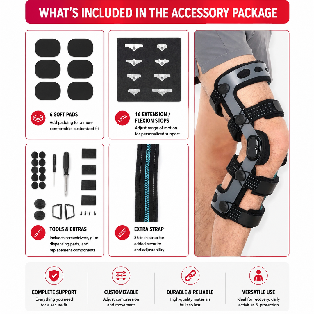 Premium Unloader Knee Brace Arthritis Pain Relief Osteoarthritis Support Adjustable ROM Stabilizer Post Surgery Knee Support Brace One Size FDA