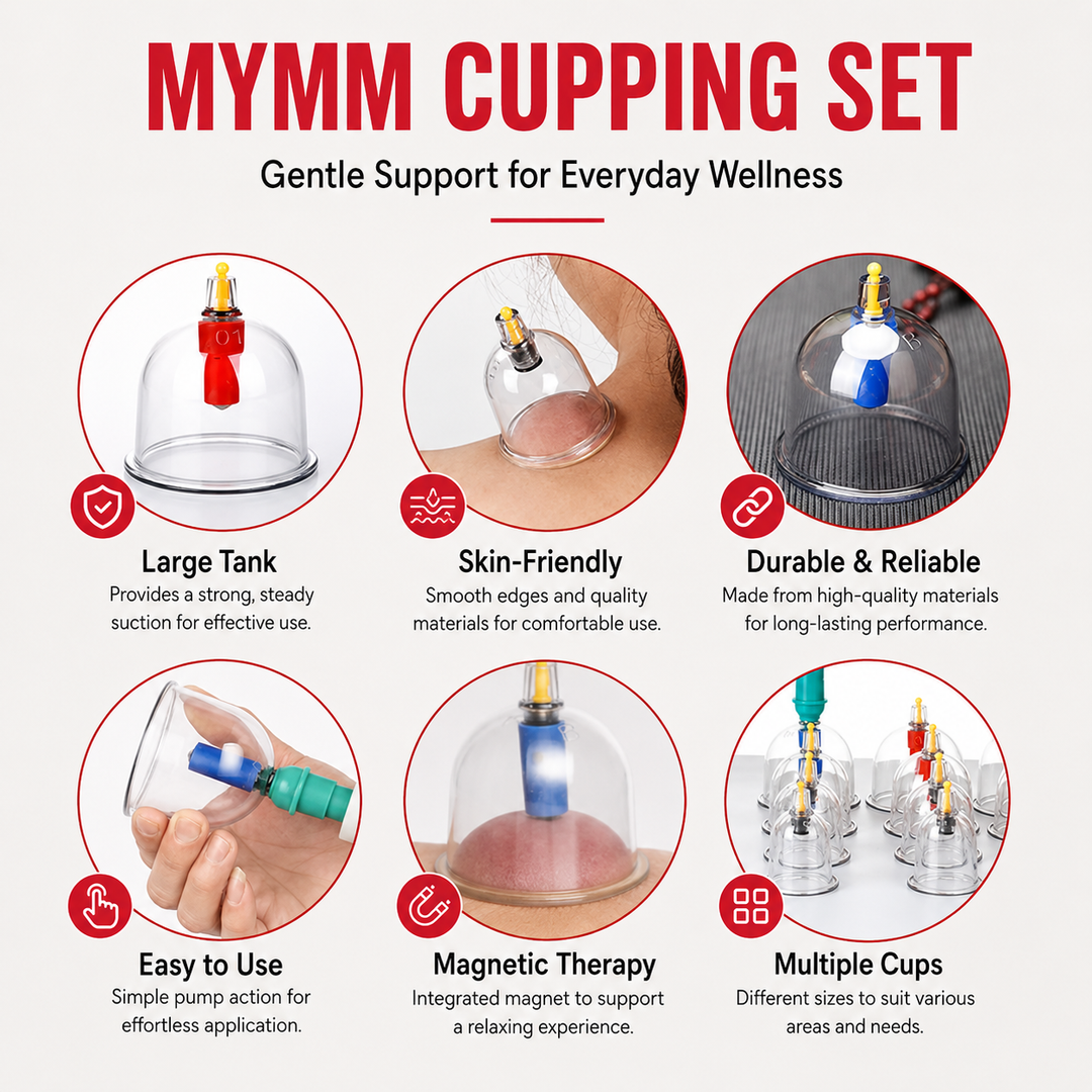 Premium Vacuum Cupping Set Suction Cups Hand Pump Plastic Cups Massage Kit Portable Body Therapy Cups Home Clinic Daily Use Comfort Device