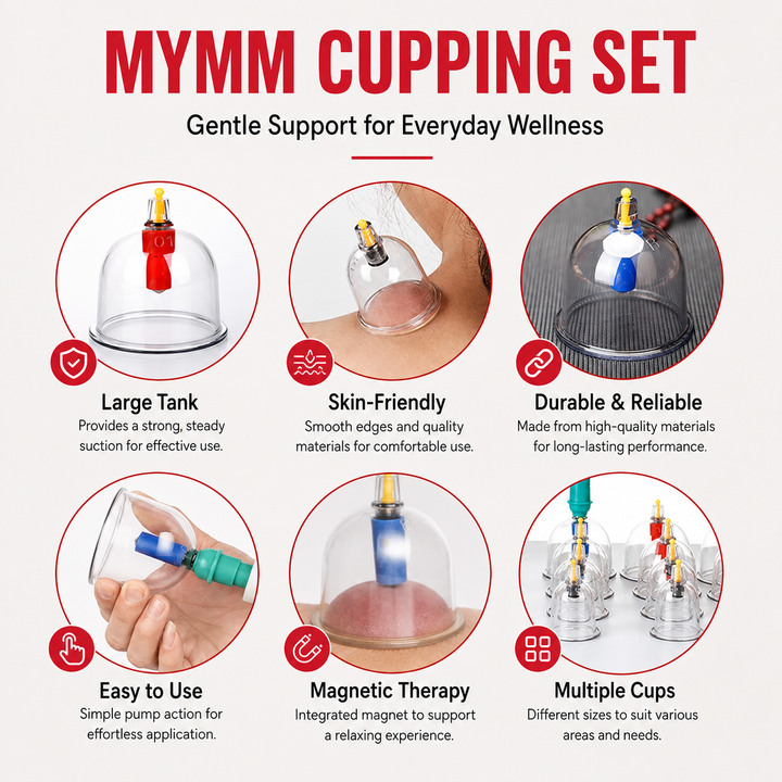 Premium Vacuum Cupping Set Suction Cups Hand Pump Plastic Cups Massage Kit Portable Body Therapy Cups Home Clinic Daily Use Comfort Device