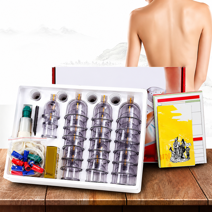 Premium Vacuum Cupping Set Suction Cups Hand Pump Plastic Cups Massage Kit Portable Body Therapy Cups Home Clinic Daily Use Comfort Device