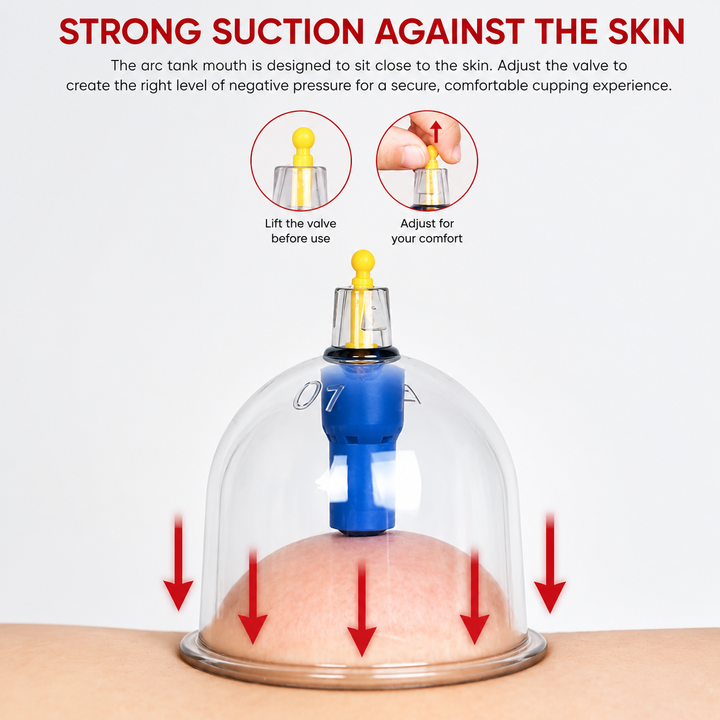 Premium Vacuum Cupping Set Suction Cups Hand Pump Plastic Cups Massage Kit Portable Body Therapy Cups Home Clinic Daily Use Comfort Device