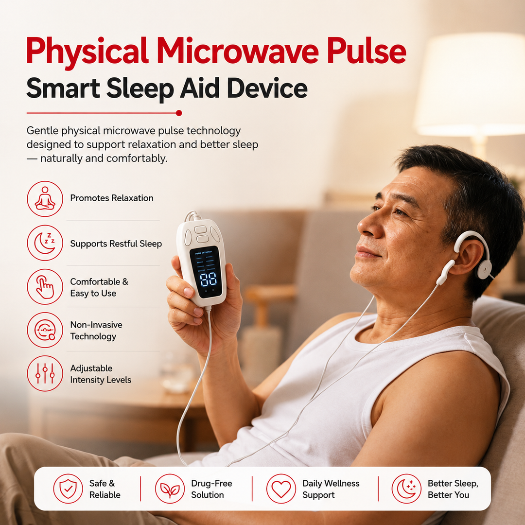 Premium Vagus Nerve Stimulator Sleep Aid Ear Clip Neurostimulation Device for Relaxation Stress Relief Sleep Support Portable Wellness Use Daily