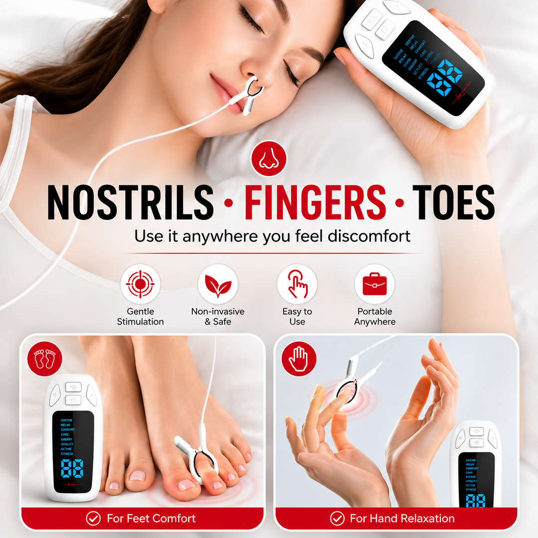 Premium Vagus Nerve Stimulator Sleep Aid Ear Clip Neurostimulation Device for Relaxation Stress Relief Sleep Support Portable Wellness Use Daily