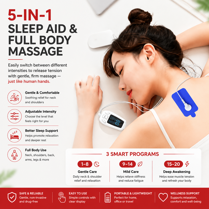 Premium Vagus Nerve Stimulator Sleep Aid Ear Clip Neurostimulation Device for Relaxation Stress Relief Sleep Support Portable Wellness Use Daily