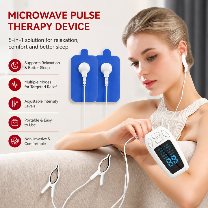 Premium Vagus Nerve Stimulator Sleep Aid Ear Clip Neurostimulation Device for Relaxation Stress Relief Sleep Support Portable Wellness Use Daily