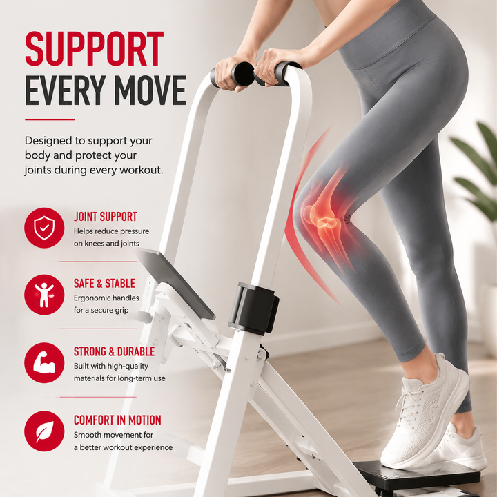 Premium Vertical Climber Machine Foldable Home Cardio Strength Training Climbing Exercise Equipment Adjustable Resistance 300 lb Capacity Steel Frame