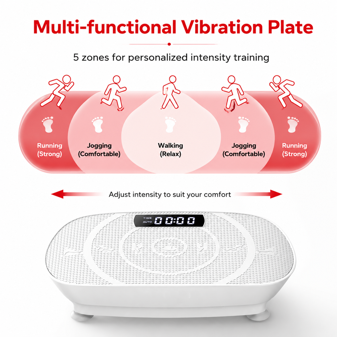 Premium Vibration Plate Exercise Machine 10 Speed Whole Body Workout Platform with Resistance Bands Remote Control Fat Burning Muscle Toning Circulation Booster Home Fitness Machine