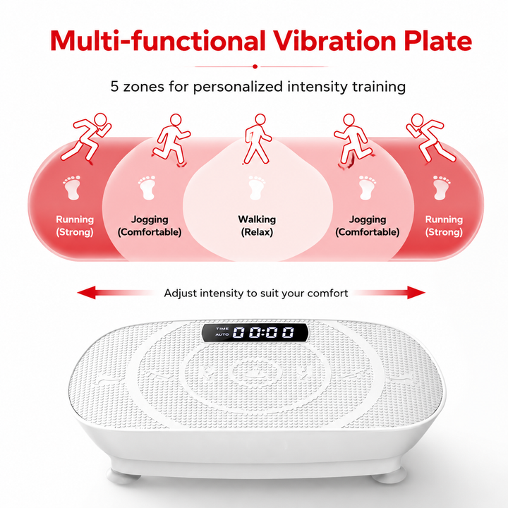 Premium Vibration Plate Exercise Machine 10 Speed Whole Body Workout Platform with Resistance Bands Remote Control Fat Burning Muscle Toning Circulation Booster Home Fitness Machine