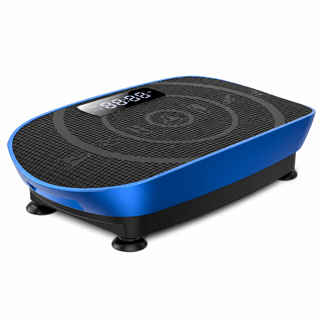Premium Vibration Plate Exercise Machine 10 Speed Whole Body Workout Platform with Resistance Bands Remote Control Fat Burning Muscle Toning Circulation Booster Home Fitness Machine