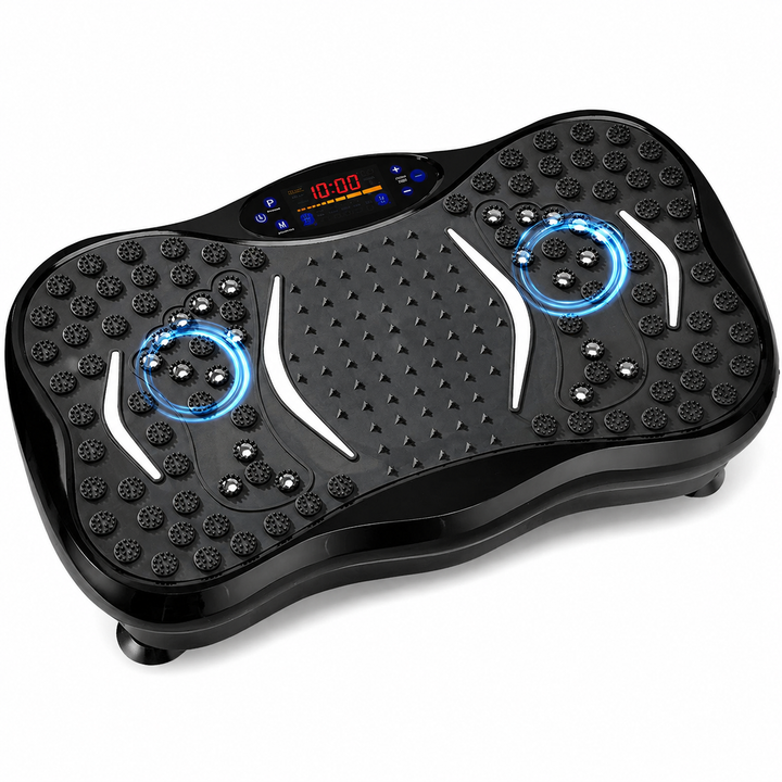 Premium Vibration Plate Exercise Machine Bluetooth Full Body Shaker Workout Platform Speed Programs Foot Massage Pedal Home Fitness Trainer
