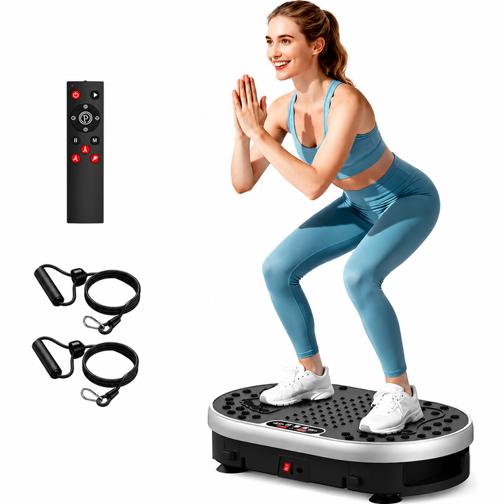 Premium Vibration Plate Exercise Machine Full Body Shaker 120 Speed Levels 9 Programs Remote Control 300 lb Capacity Home Fitness Platform