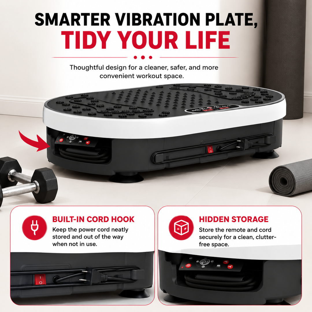 Premium Vibration Plate Exercise Machine Full Body Shaker 120 Speed Levels 9 Programs Remote Control 300 lb Capacity Home Fitness Platform