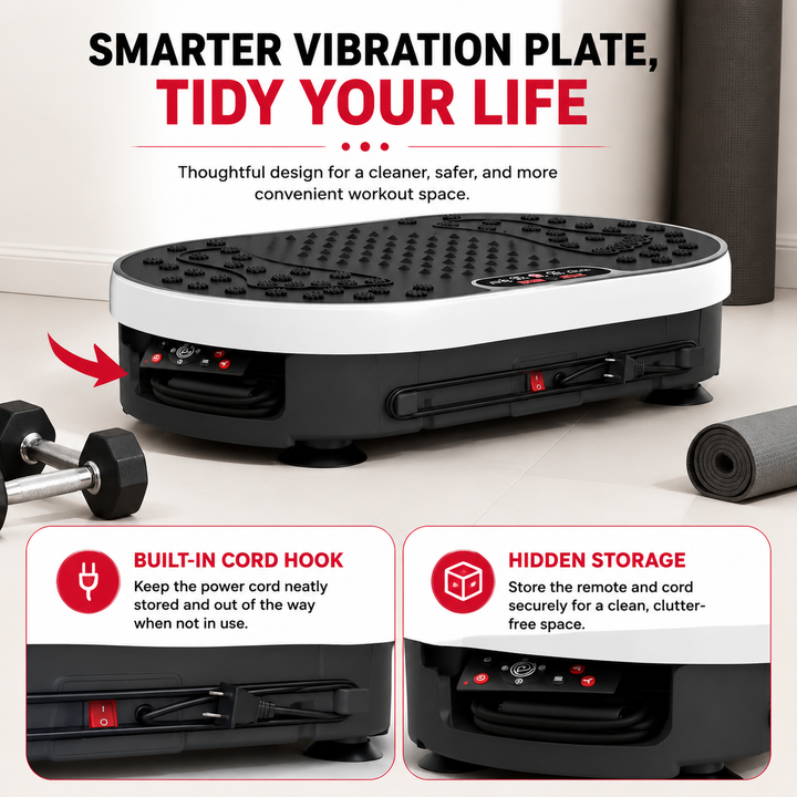 Premium Vibration Plate Exercise Machine Full Body Shaker 120 Speed Levels 9 Programs Remote Control 300 lb Capacity Home Fitness Platform