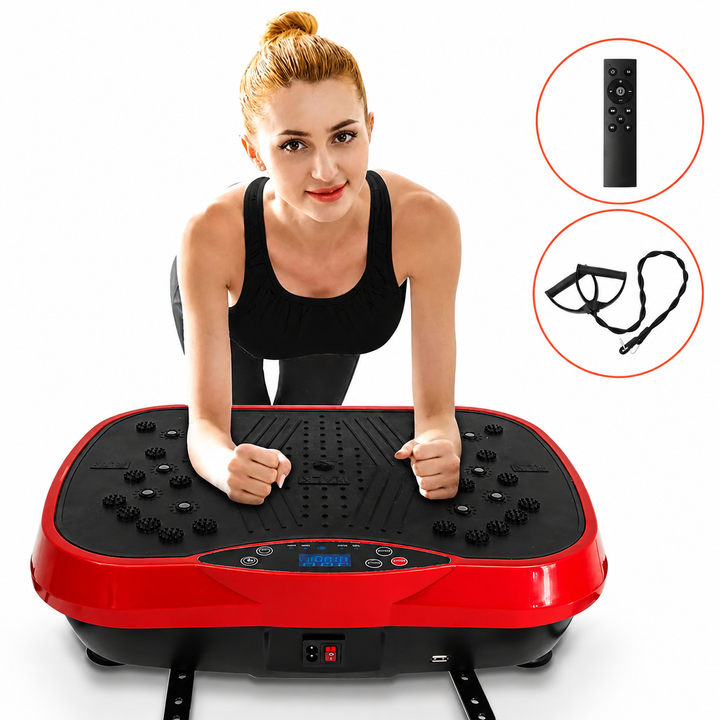 Premium Vibration Plate Exercise Machine Full Body Shaker 99 Speed Levels 5 Programs LCD Display Remote Control Home Fitness Platform