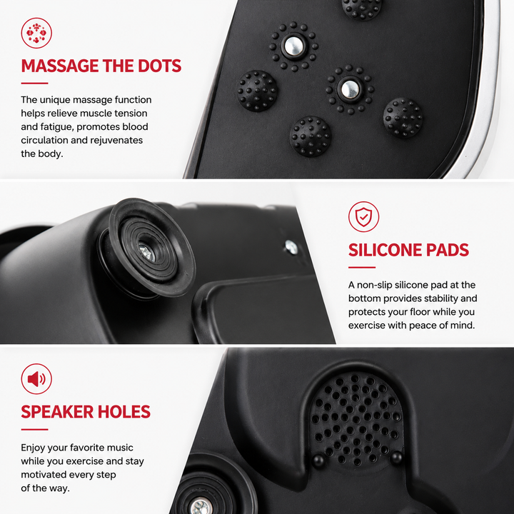 Premium Vibration Plate Exercise Machine Full Body Shaker 99 Speed Levels 5 Programs LCD Display Remote Control Home Fitness Platform
