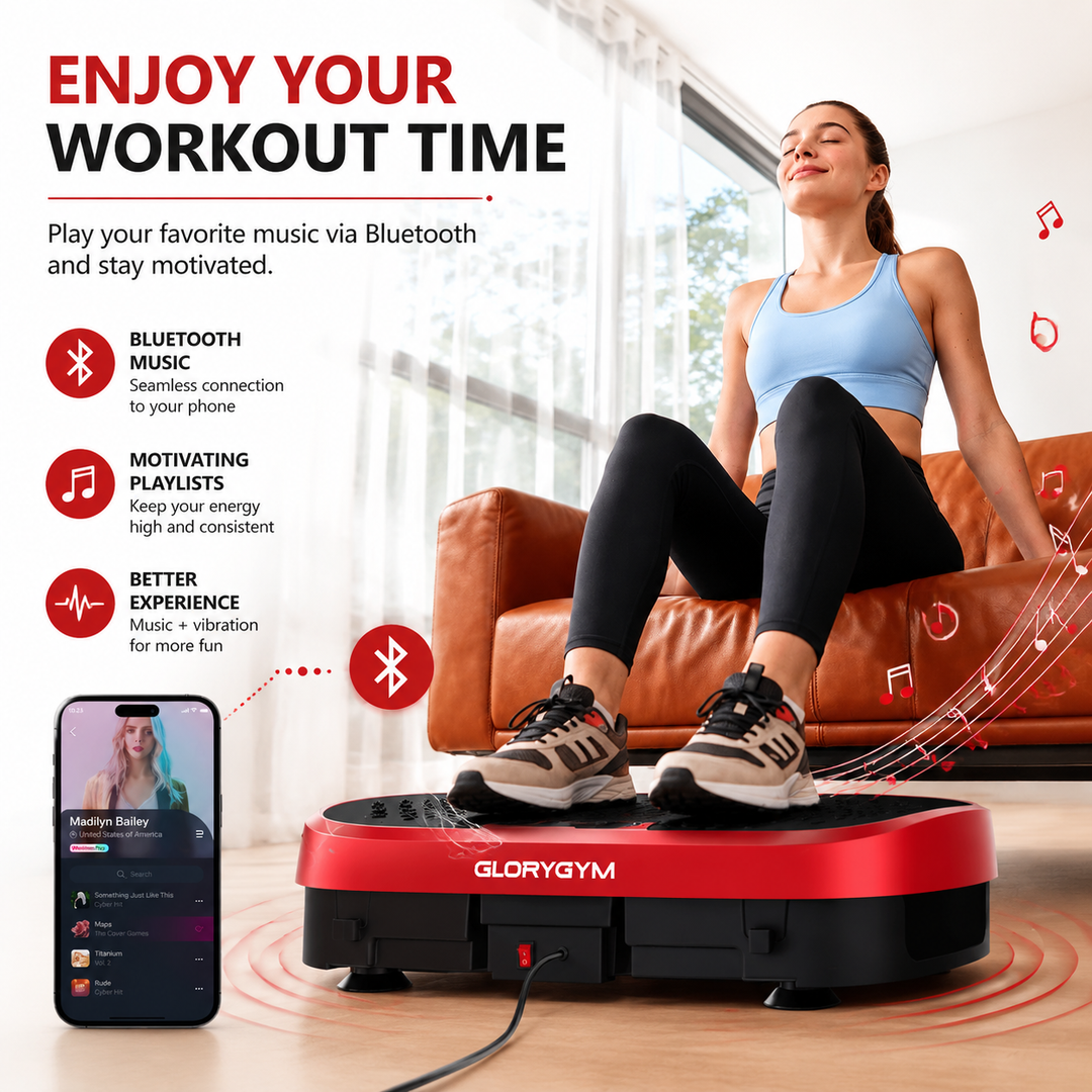 Premium Vibration Plate Exercise Machine Whole Body Shaker 120 Speed Levels 330 lb Capacity Non-Slip Platform Home Fitness Platform