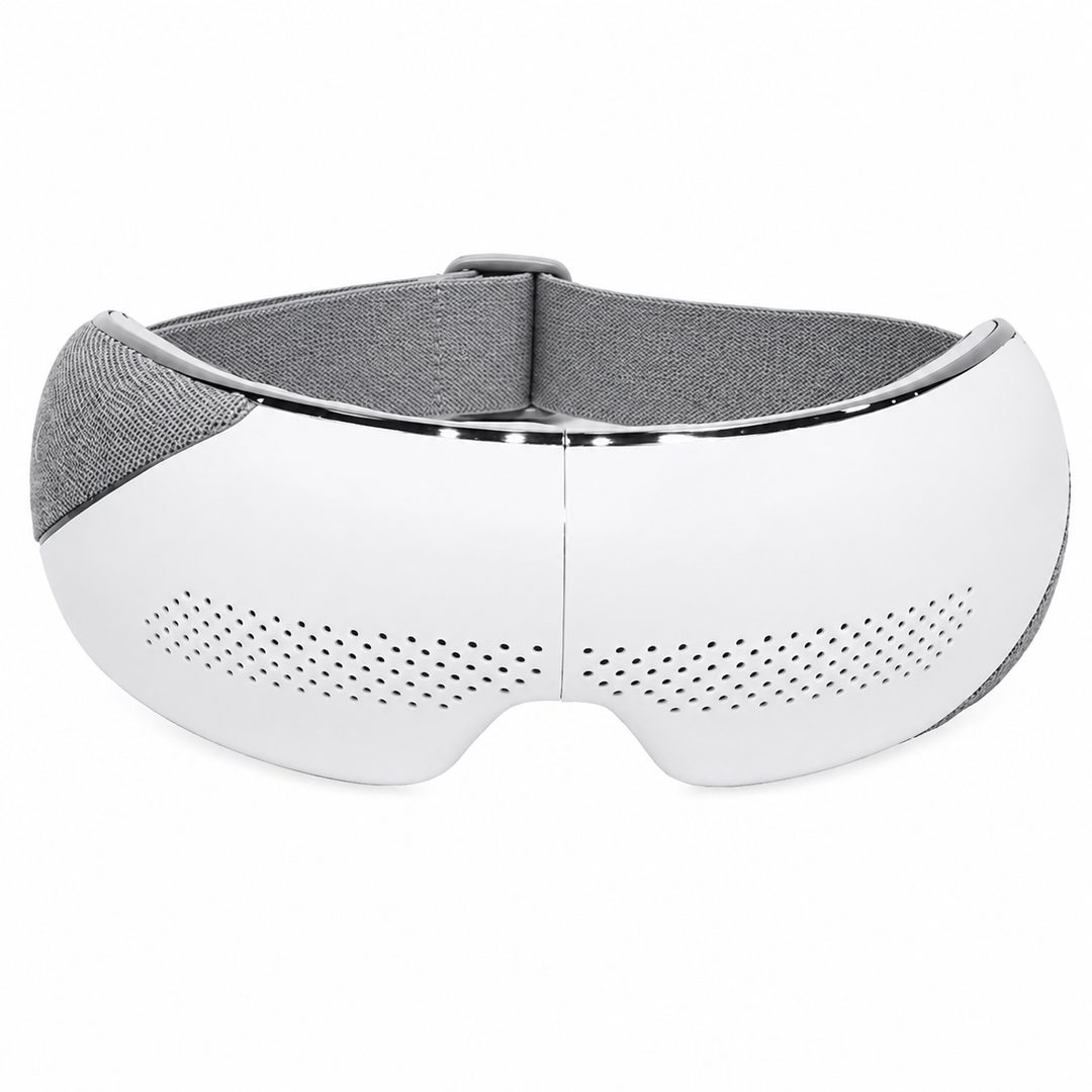 Premium Visible Eye Massager with Heat Bluetooth Air Pressure Massage Relaxation for Eye Strain Dark Circles Eye Bags Migraine Relief Foldable Portable Design