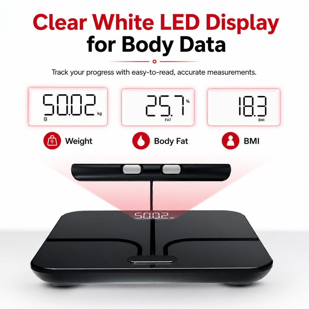 Premium Voice Broadcast Body Fat Scale 8 Electrode Smart Bioimpedance Analyzer BMI Muscle Fat Weight Health Tracker App Sync LCD Solar Scale