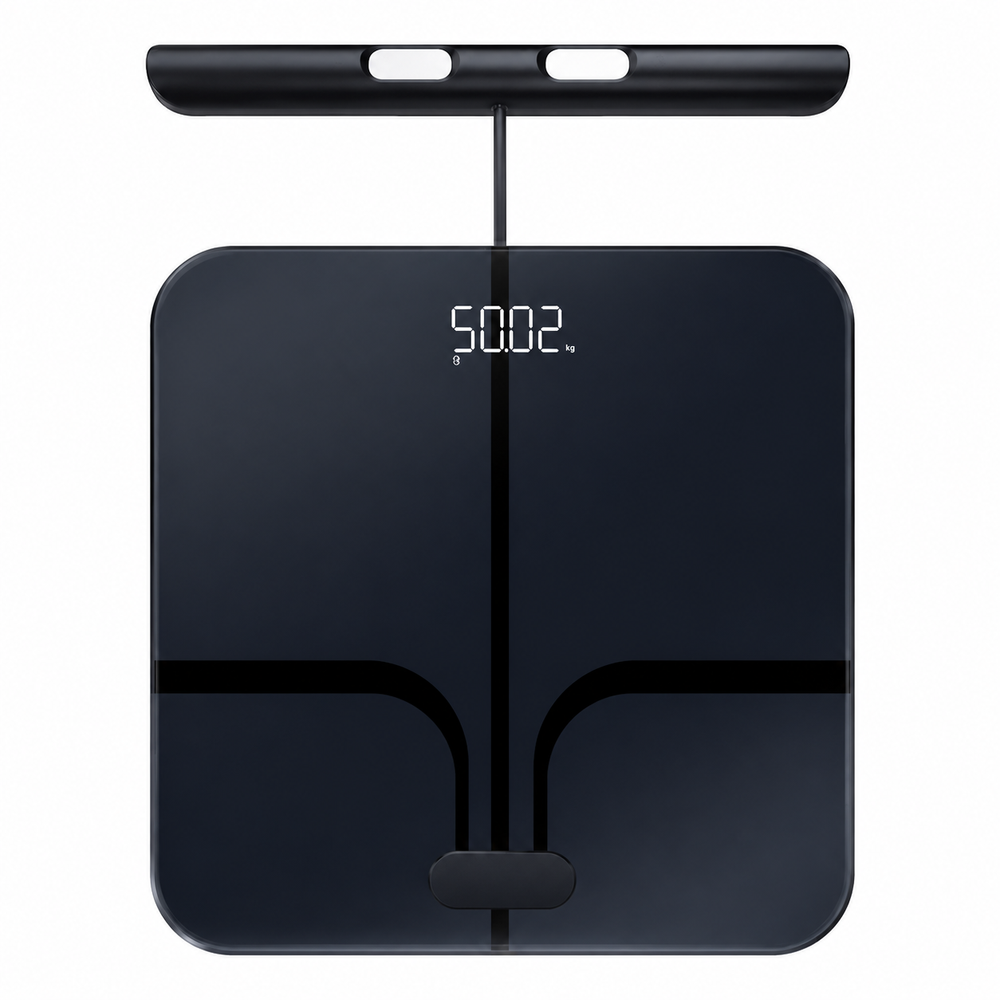 Premium Voice Broadcast Body Fat Scale 8 Electrode Smart Bioimpedance Analyzer BMI Muscle Fat Weight Health Tracker App Sync LCD Solar Scale